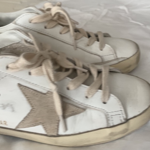 Golden Goose Super-Star Sneakers with Pink Glitter Heel - Picture 2 of 7